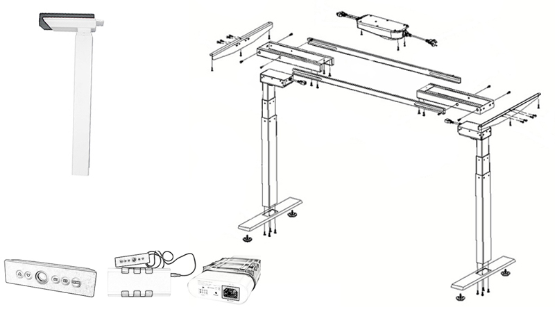 辦公桌升降立柱構成 辦公桌升降立柱構成